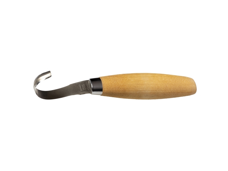 Löffelschnitzmesser Morakniv 162, Gebogene Klinge 55X2,5Mm. 15Mm Innendurchmesser. Doppelklinge, Griff Aus Birke