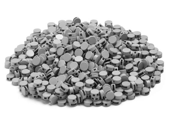 Cimco 140738, Stikkontakt, Grå, Termoplastisk elastomer (TPE), 8 mm, 1000 stk