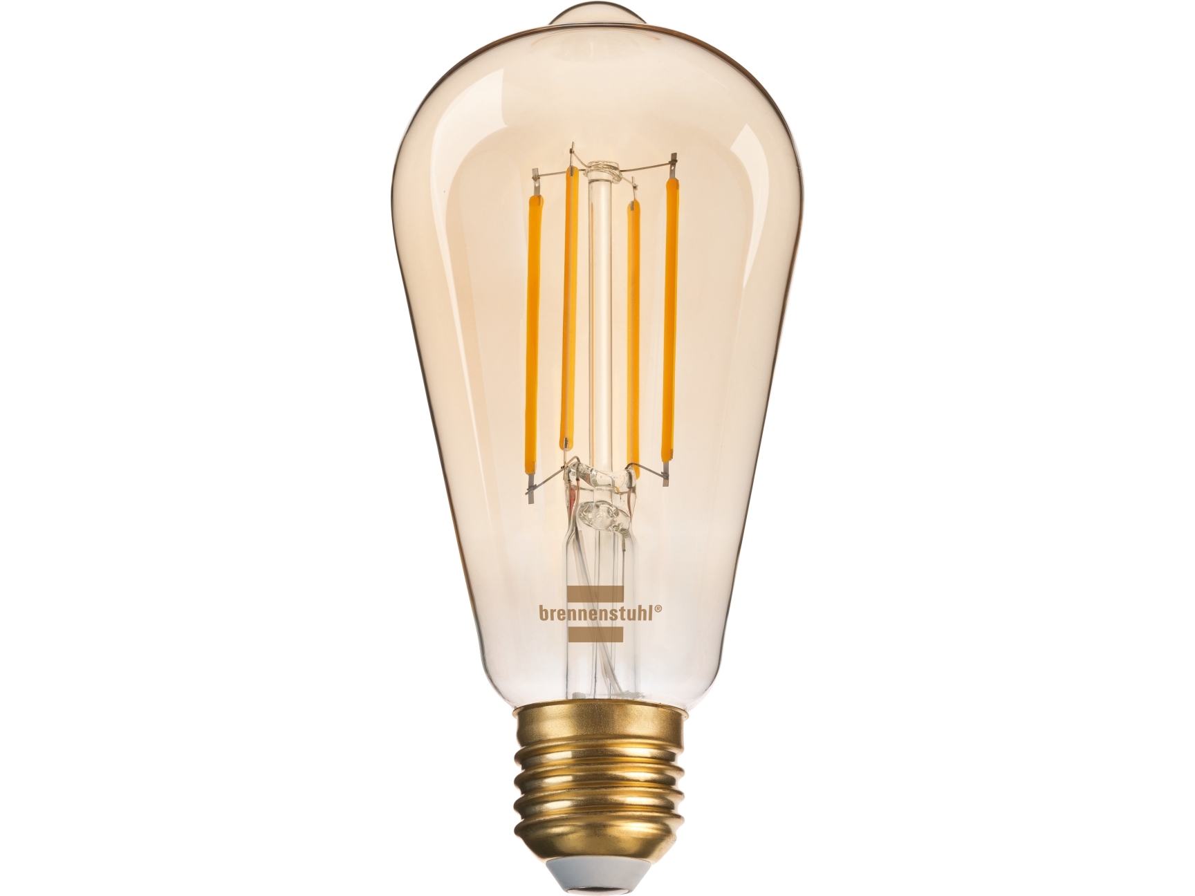 Brennenstuhl 1294870272, Smart Pære, Wi-Fi, Guld, Transparent, Led, E27, Pæreformet Pære