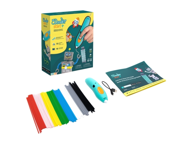 3Doodler Start Plus, Komposterbar Plast, 0,77 Mm, Fused Filament Fabrication (Fff), 2,5 Mm, 65 °C, 0,5 Min.