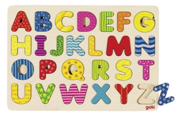 Goki Alphabet Puzzle, 3 Jahr(E), Holz, Mehrfarbig