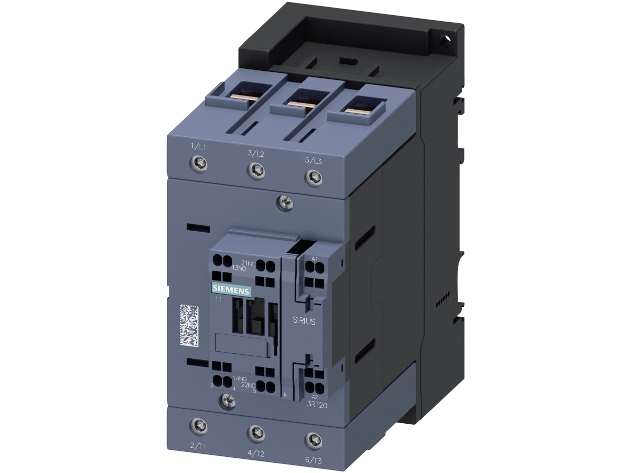 Kontaktor 110A 55Kw 3P+1No+1Nc 230V Ac Fjederklemme 3Rt2047-3Ap00