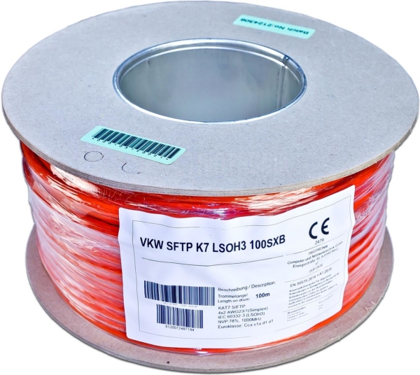 Wirewin Vkw Sftp K7 Lsoh3 100Sxb, 100 M, Kat7, S/Ftp (S-Stp)