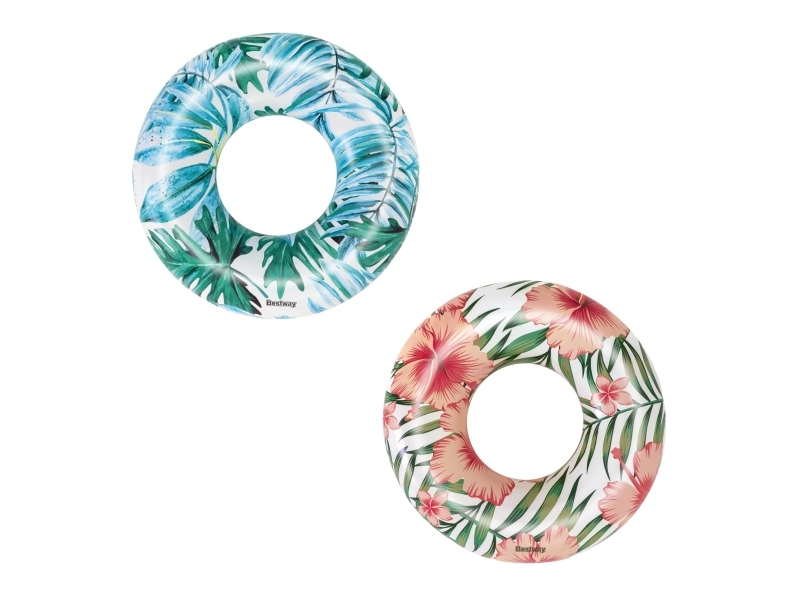 Bestway 36237, Mehrfarbig, Transparent, Schwimmring, Abbildung, Pvc, Junge/Mädchen, Tropical Print