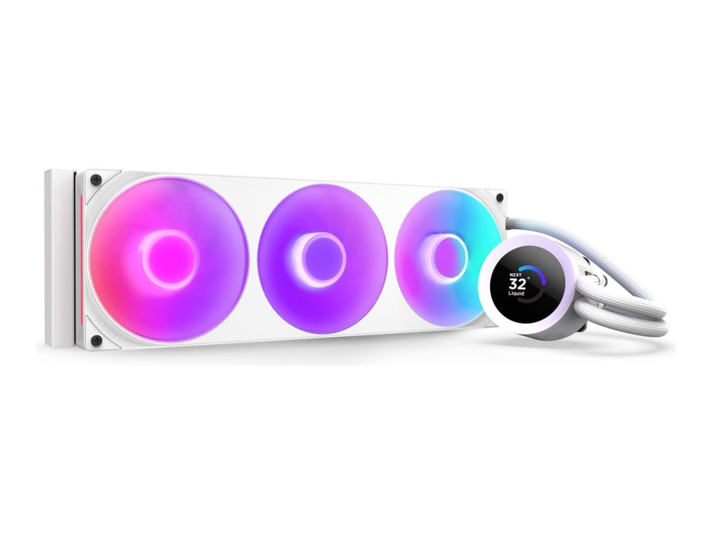 Nzxt Kraken Plus 360 Rgb, All-In-One-Flüssigkeitskühler, 500 Rpm, 2400 Rpm, Weiß