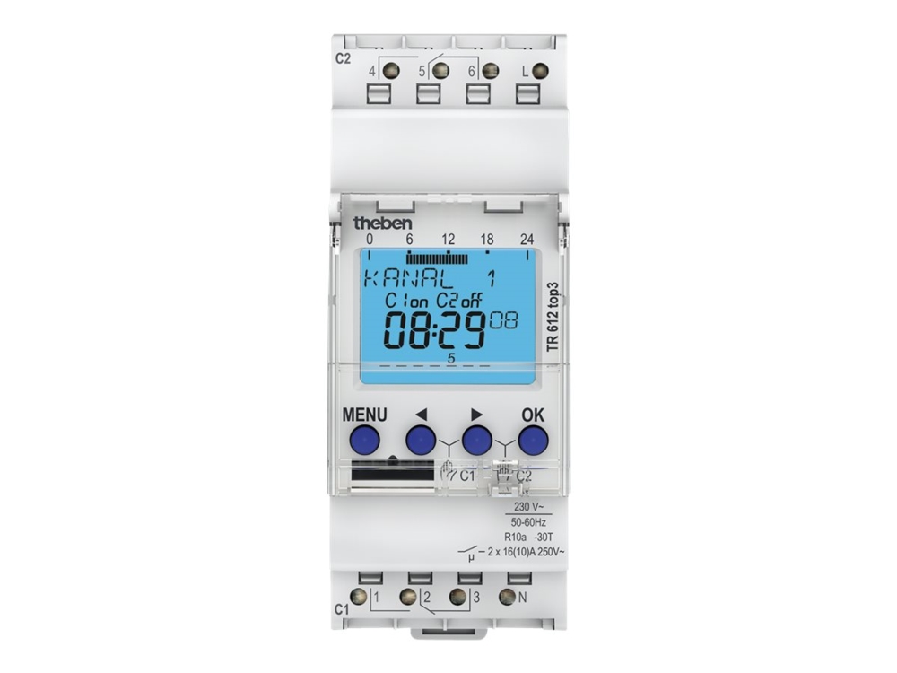 Theb Zeitschaltuhr Digital Tr612top3 24H/7T Mit Gangreserve 2K