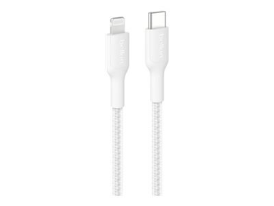 Belkin Boostcharge Pro - Lightning-Kabel - Usb-C Han Til Lightning Han - 2 M - Mfi Certified - Hvid - Flettet, Usb Power Delivery