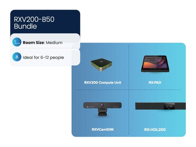 Rxv200 For Microsoft Teams Room Mid Size Meeting Room Bundle 50
