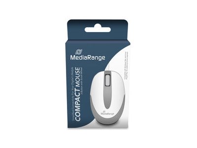 Mediarange Mros214 - Mus - Symmetrisk - Højre- Og Venstrehåndet - Optisk - 3 Knapper - Kablet - Usb 2.0 - Hvid, Grå