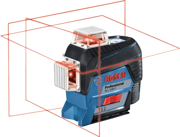 Bosch Flachbettlaser Gll 3-80 C Rot 30 M