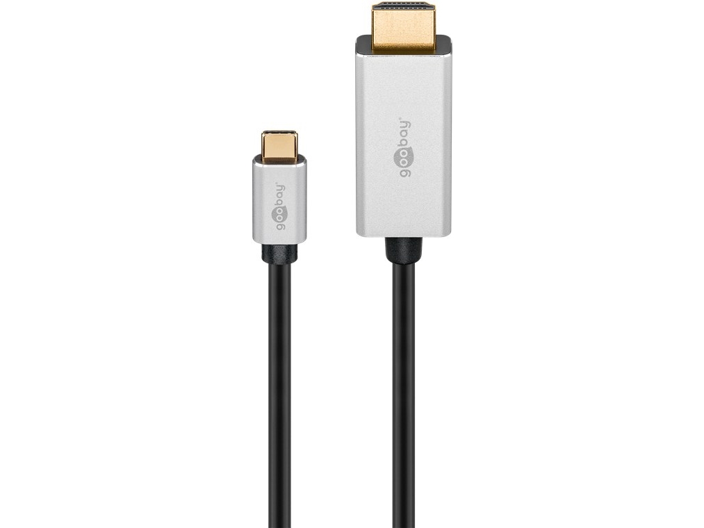 Goobay 60175, 3 m, USB Type-C, HDMI Type A (Standard), Hanstik, Hanstik, Lige