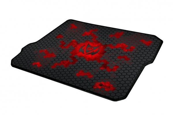C-Tech Anthea Cyber, Schwarz, Rot, Abbildung, Stoff, Handgelenkauflage, Anti-Rutsch-Basis, Gaming-Mauspad