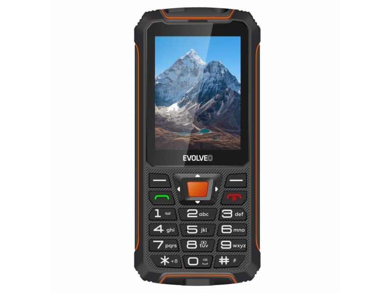 Evolveo Strongphone Z6, Wasserdichtes, Robustes Dual-Sim-Handy, Schwarz-Orange