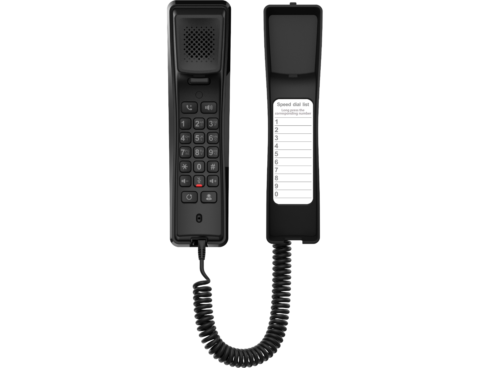 Fanvil H2U V2, IP-telefon, Svart, Kabelanslutet och fjärrstyrt handset, Vägg, In-band, Out-of band, SIP-information, 2 linjer