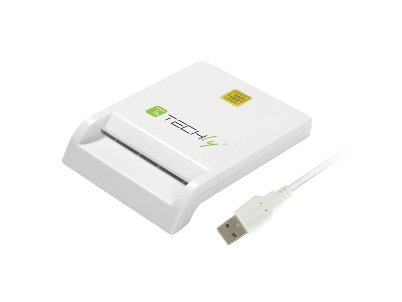 Techly Compact Smart Card Reader/Writer Usb2.0 White I-Card Cam-Usb2ty, Usb 2.0, 1,5 M, Weiß, 107 G