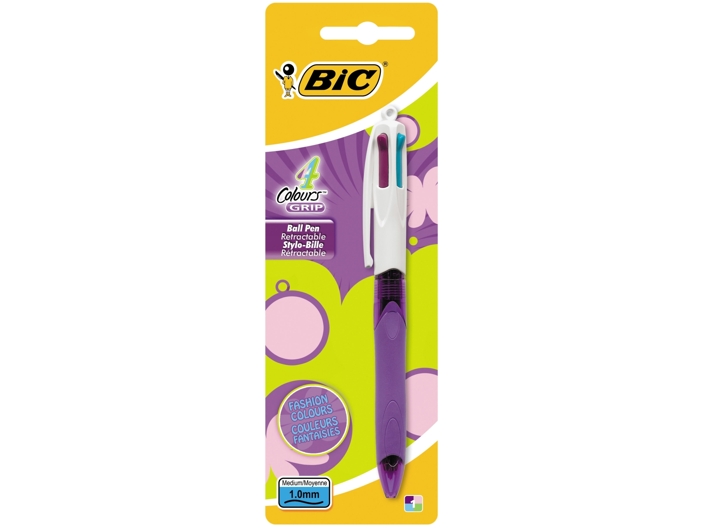 Bic 3086123249936, Violett, Weiß, Blau, Pink, Violett, Gelb, 1 Mm, 1 Stück(E)