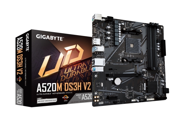 Gigabyte A520m Ds3h V2, Amd, Stik Am4, Amd Ryzen 3000 Series, Amd Ryzen Threadripper 3000 Series, Amd Ryzen Threadripper Pro 3000 Wx-Series, Stik Am4