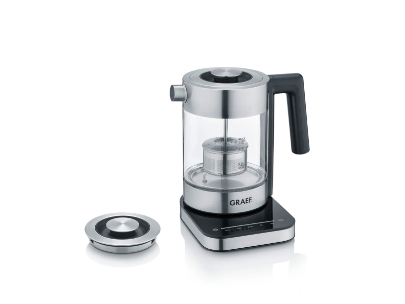 Graef Wk350, 1 L, 2000 W, Sort, Rustfrit Stål, Transparent, Glas, Vandmåler, Overophedningsbeskyttelse