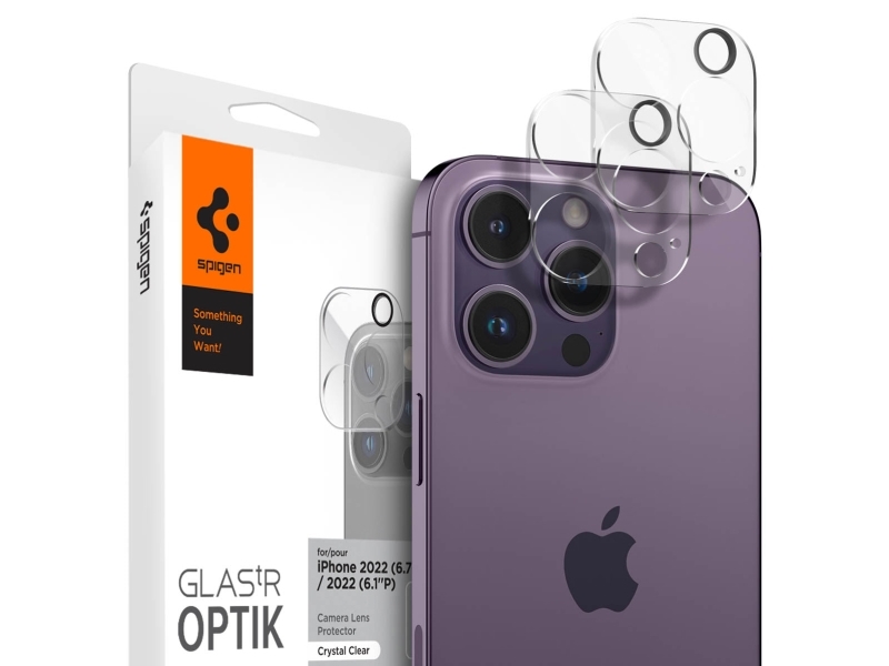 Spigen Glas.Tr Optik, Apple, Iphone 14 Pro Max / Iphone 14 Pro, Transparent, 2 Stk