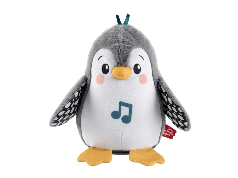Fisher-Price Plüschpinguin für Neugeborene als Spielzeug zum Spielen in der Bauchlage mit Musik, bewegt sich und wackelt, 0 Jahr(e), Mit Ton, AA,