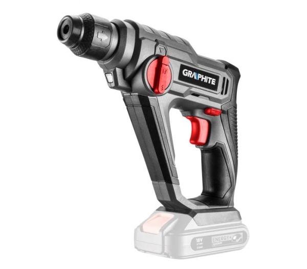 Graphite 58G009, SDS-plus, Grå, 1 cm, 900 rpm, 0,8 J, 5000 bpm or slag i minuttet