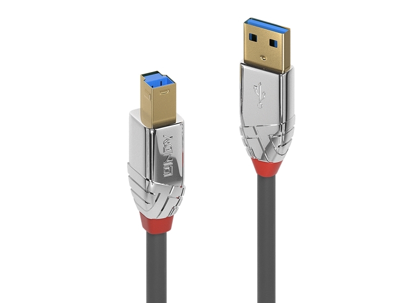 Lindy 36664 Usb-Kabel Usb 3.0/3.1 A-B Chrome Line Kabel - 5M