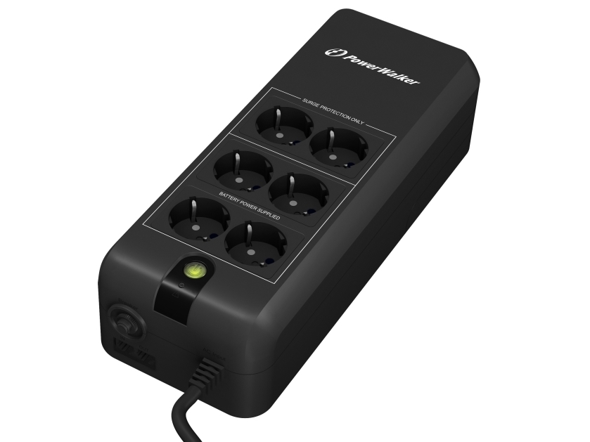 Powerwalker Vfd 600 Apfc, Standby (Offline), 0,6 Kva, 300 W, 170 V, 280 V, 50/60 Hz