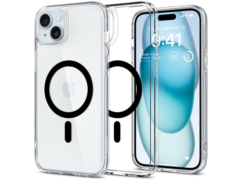 Spigen Acs06803, Cover, Apple, 15,5 Cm (6.1"), Schwarz, Transparent