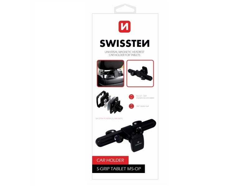 Swissten M5-Op, Handy/Smartphone, Tablet/Umpc, Passive Halterung, Auto, Schwarz