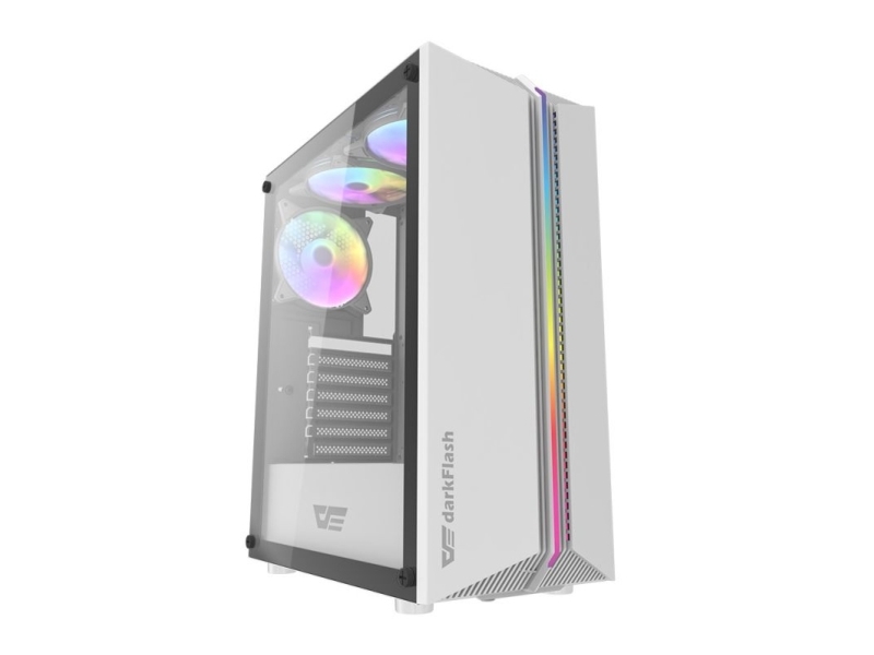 Darkflash Dk151, Midi Tower, Pc, Weiß, Atx, Itx, Micro Atx, Abs, Gehärtetes Glas, 16 Cm