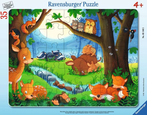Ravensburger Wenn Kleine Tiere Schlafen Gehen, 35 Stück(E), Cartoons, 4 Jahr(E)