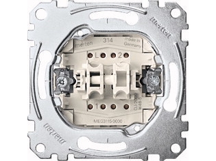 Merten Meg3115-0000, Drejekontakt, 1P, Metallic, Ip20, 250 V, 10 A