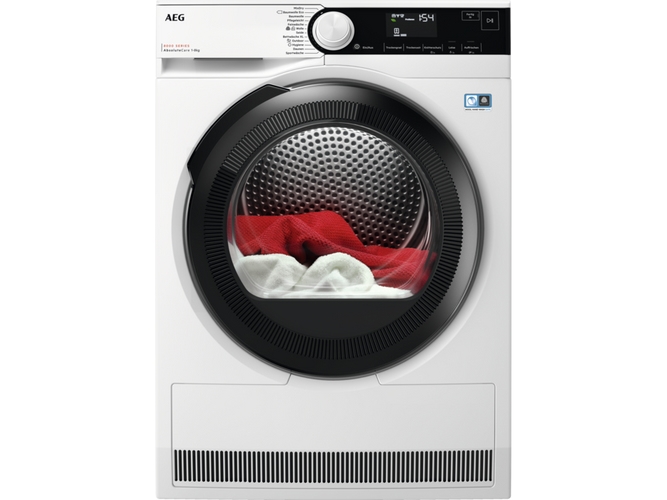 Aeg Series 8000 Tr8t70680, Freistehend, Frontlader, Wärmepumpe, Weiß, Drehregler, Glastür
