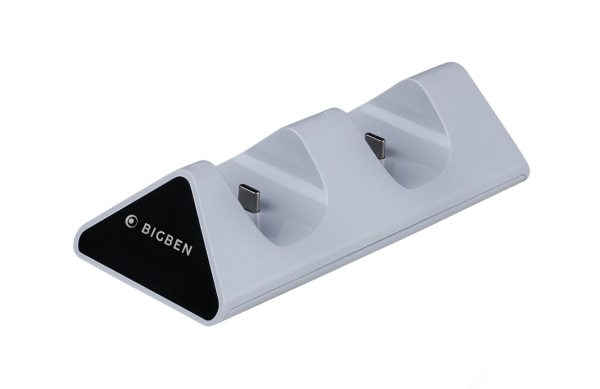BIG BEN PS5DUALCHARGERV2, Dockingstation, PlayStation 5, Sort, Hvid, CE, 92 mm, 35 mm