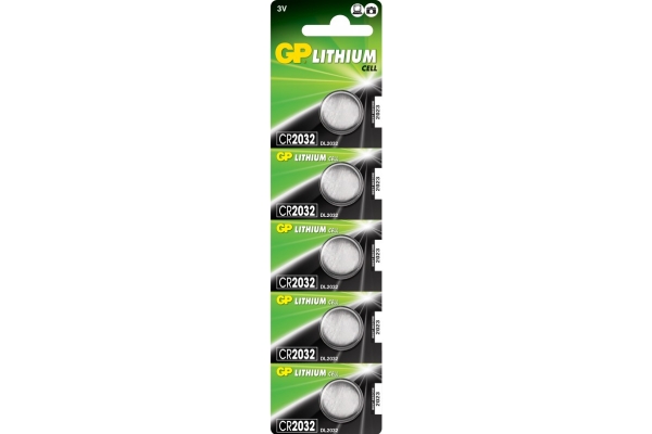Gp Knapcelle, Lithium, Cr2032, 5-Pak