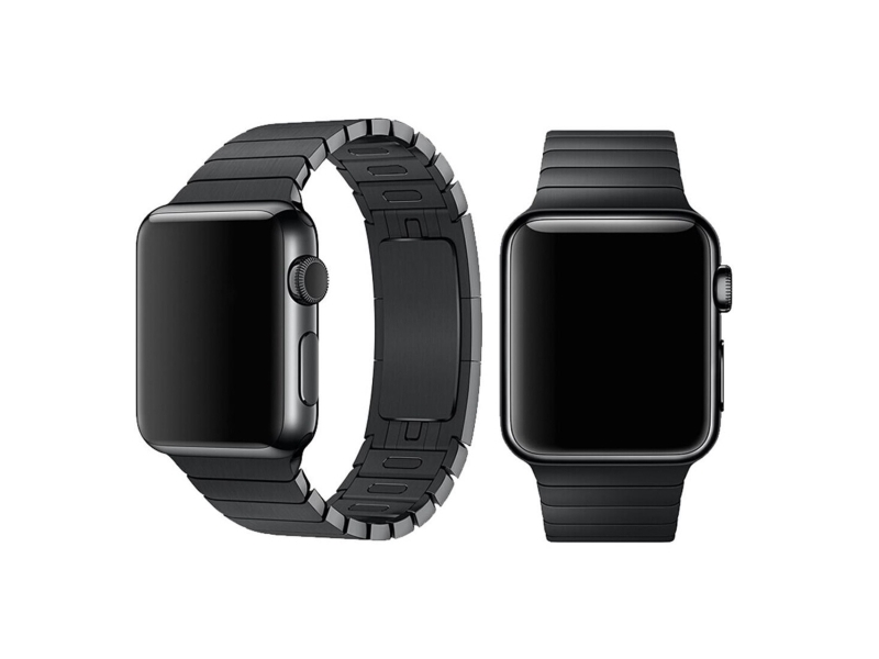 Devia Elegantes Gliederarmband Für Apple Watch 49Mm/ 46Mm/ 45Mm/ 44Mm Schwarz