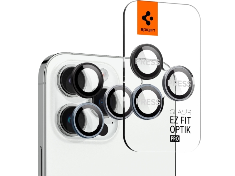 Spigen Agl06159, Linsebeskytter, Sort, Transparent, Hærdet Glas, Apple, Iphone 14 Pro / 14 Pro Max