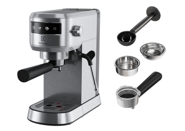 Electrolux 910 003 708 E6ec1-6St, Espressomaschine, 1 L, Gemahlener Kaffee, 1450 W, Edelstahl