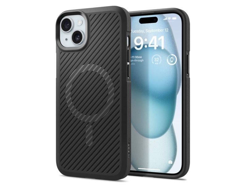 Spigen Acs06455, Cover, Apple, Iphone 15 Plus, 17 Cm (6.7"), Schwarz