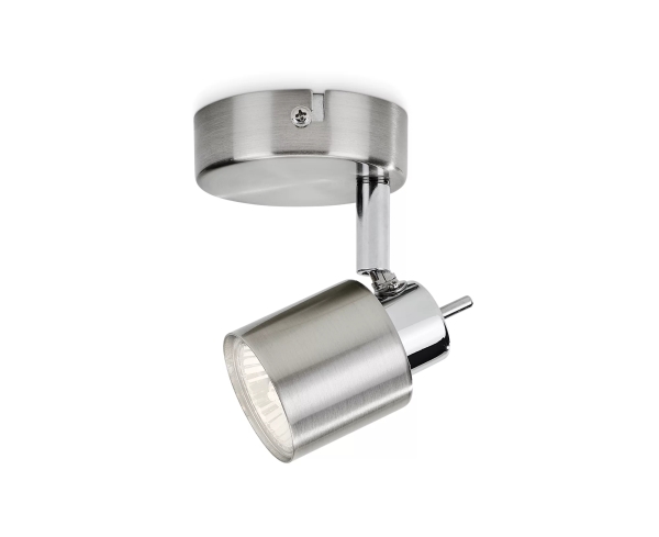 Philips Essentials Meranti Lofts-/Vægspot, Overflade Spotlys, Gu10, 1 Pære(R ), Led, 220-240 V, Krom