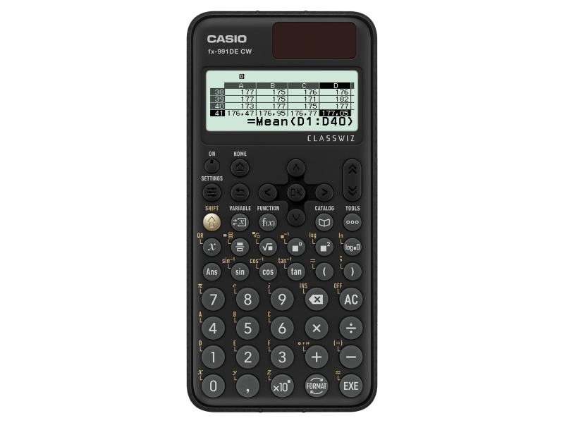 Casio Fx-991De Cw, Tasche, Wissenschaftlicher Taschenrechner, 12 Ziffern, Akku, Schwarz