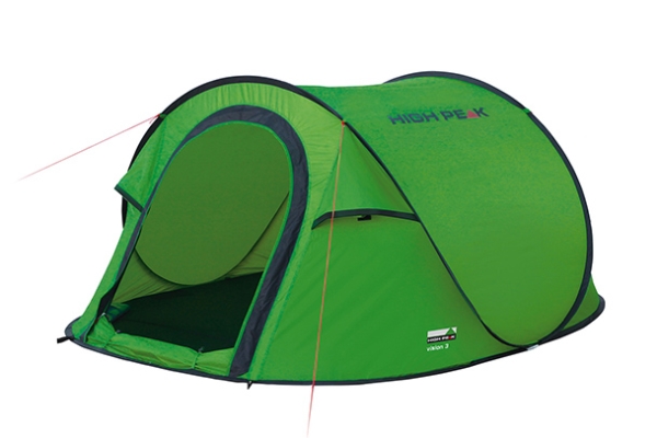 High Peak Vision 3, Camping, Tunneltelt, 2,3 Kg, Grøn