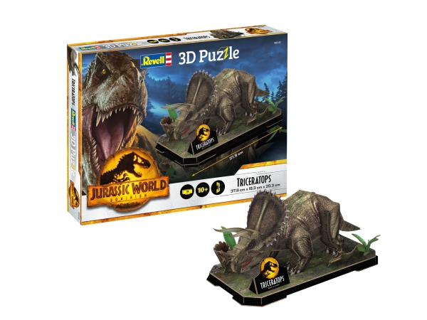 Revell Jurassic World Dominion - Triceratops, 50 Stück, Dinosaurier, 10 Jahre