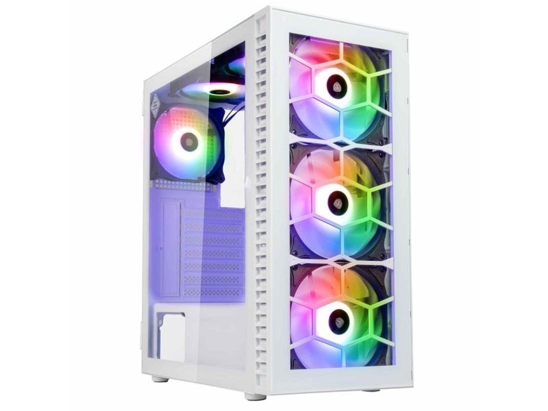 Kolink Observatory Hf Glass White Argb, Midi Tower, Pc, Weiß, Atx, Micro Atx, Mini-Itx, Metall, Gehärtetes Glas, Multi