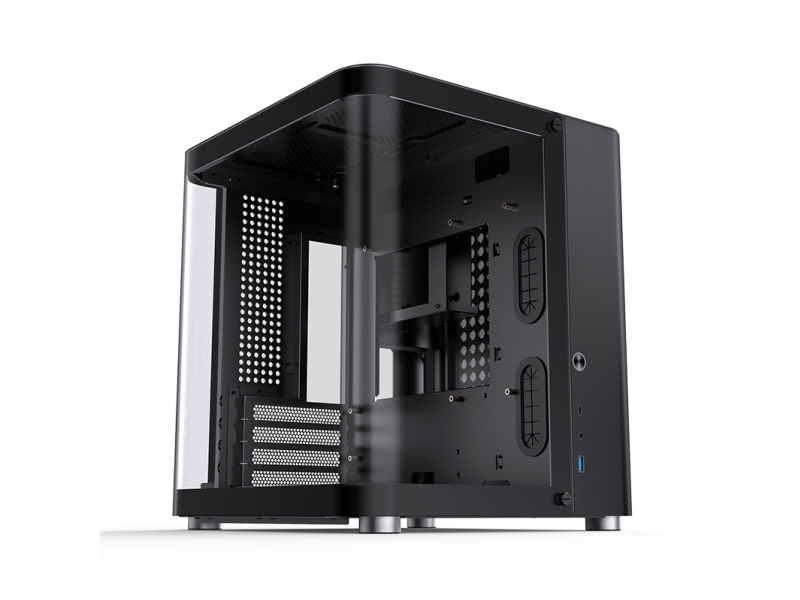 Jonsbo Tk-1 2.0, Mini Tower, Pc, Schwarz, Itx, Micro Atx, Stahl, Gehärtetes Glas, Gaming
