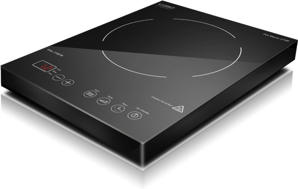 Caso Pro Menu 2100, Schwarz, Arbeitsplatte, Zonen-Induktionskochfeld, Glaskeramik, 1 Zone(N), 1 Zone(N)