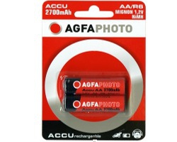 Agfaphoto - Batteri 2 X Aa Type - Nimh - (Genopladelige) - 2300 Mah