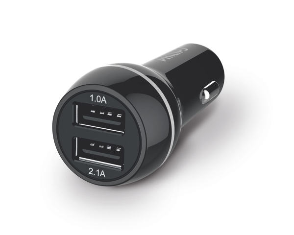 Philips Usb-Biloplader Dlp2357/10, Automatisk, Cigartænder, 5 V, Sort