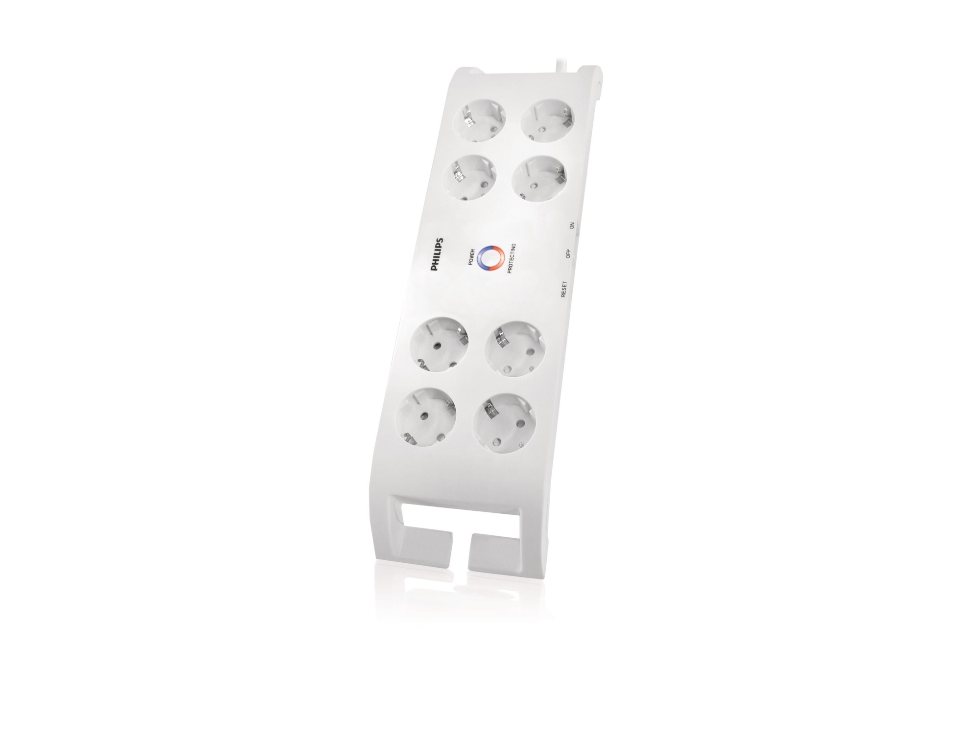 Philips Forbrugerelektronik Overspændingsbeskytter SPN3080B/10, 900 J, 8 AC stikkontakt(er), Hvid, 2 m, 721,5 g, 160 mm