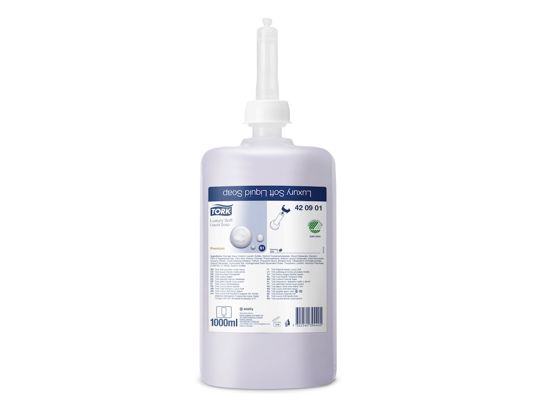 Håndsæber, Tork Premium Luxury Soft, S1, 1 L, Syrenfarvet, Pakke Med 6 Stk